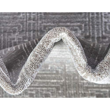 Stylish Unique Loom Uptown Collection Gray Area Rug