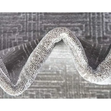 Stylish Unique Loom Uptown Collection Gray Area Rug