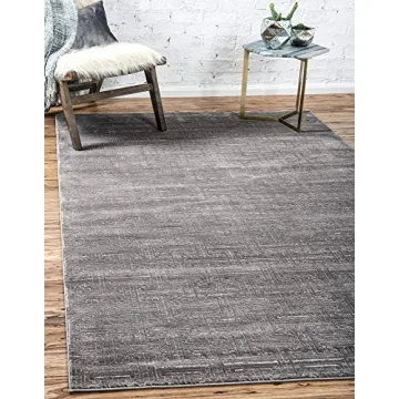 Stylish Unique Loom Uptown Collection Gray Area Rug