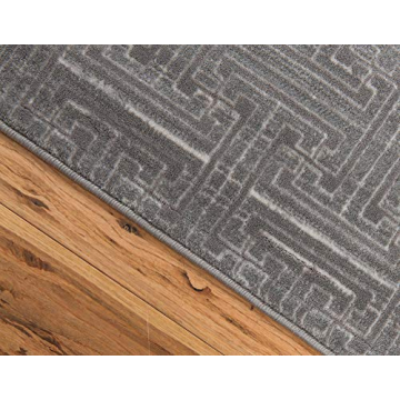 Stylish Unique Loom Uptown Collection Gray Area Rug