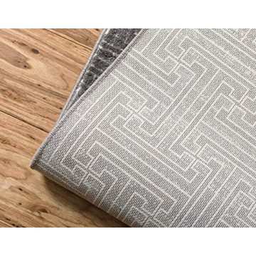 Stylish Unique Loom Uptown Collection Gray Area Rug
