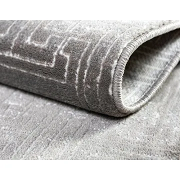 Stylish Unique Loom Uptown Collection Gray Area Rug