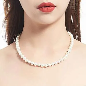 Elegant Beaded Pearl Choker Necklace - Perfect Gift for Women
