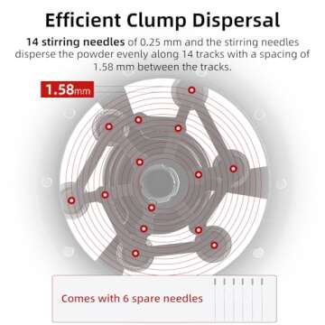 MHW-3BOMBER WDT Tool Espresso 58mm, Espresso Distribution Tool with Magnetic Base for Barista, Adjustable Depth Needle Distributor Tool, 0.25mm x 14 Coffee Stirrer Tools, YU Series CycloneT5849-OS