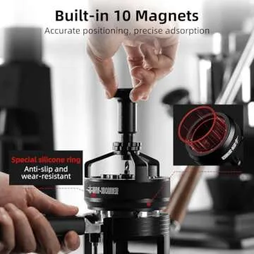 MHW-3BOMBER WDT Tool Espresso 58mm, Espresso Distribution Tool with Magnetic Base for Barista, Adjustable Depth Needle Distributor Tool, 0.25mm x 14 Coffee Stirrer Tools, YU Series CycloneT5849-OS