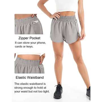 Blooming Jelly Women's Quick-Dry Running Shorts Athletic Sporty Active Workout Shorts with Pockets 2...