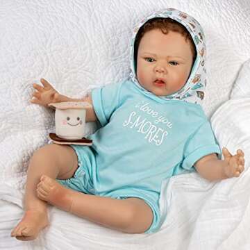 Paradise Galleries Realistic Reborn Toddler Michelle Fagan - S-Mores Collector's Doll, 20" With 7 Ac...