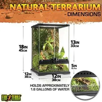 Exo Terra Glass Terrarium - 12 x 12 x 18 inch