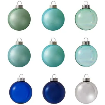 kat + annie Blue Ornament Set - 9 Elegant Decorations