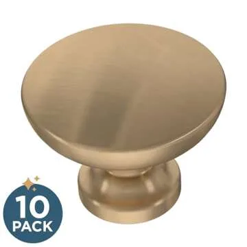 Franklin Brass Fulton Cabinet Knob, Champagne Bronze, 1-3/16 in (30mm) Dresser Drawer Pull, 10 Pack,...