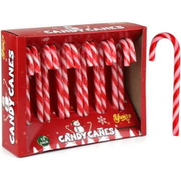 Christmas Candy Canes - Classic Red & White Peppermint - 12 Pack Gift Set