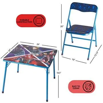 Marvel Avengers 3 Piece Activity Table Set for Kids