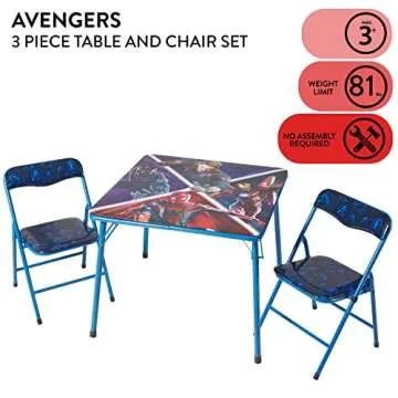 Marvel Avengers 3 Piece Activity Table Set for Kids