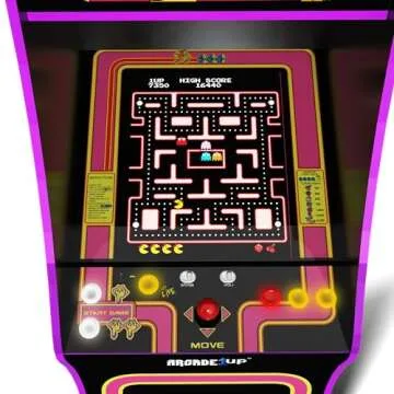 ARCADE1UP Ms. Pacman Deluxe Black Variant Arcade Machine, Built for Your Home, with 5-Foot Tall Full-Size Stand-up Cabinet, 14 Classic Games, and 17-inch Screen