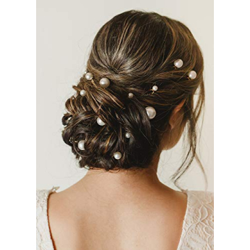 Elegant SWEETV Pearl Bridal Hair Pins for Weddings