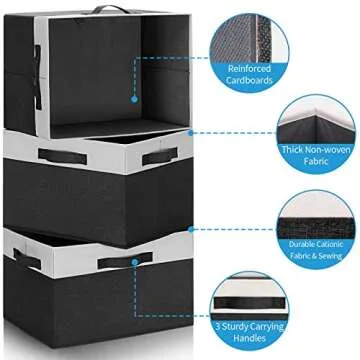 GhvyenntteS Collapsible Storage Baskets - Durable & Stylish