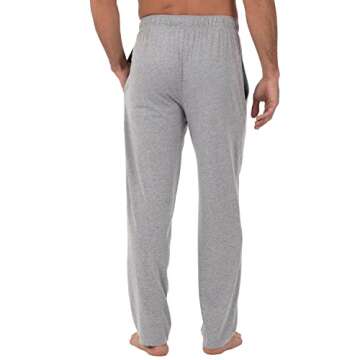 Fruit of the Loom Men's Extended Sizes Jersey Knit Sleep Pant (1-Pack), Light Grey Heather, Large