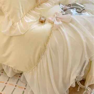 SOUKECHY Ruffled Duvet Cover Set - Chic Comfort for Bedrooms