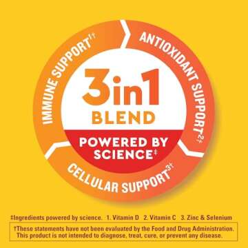 Nature Made Wellblends ImmuneMAX Gummies, Vitamin C 1000mg + Zinc, Selenium, & Vitamin D3 5000 IU, I...