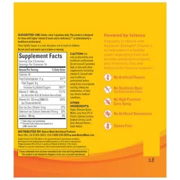 Nature Made Wellblends ImmuneMAX Gummies, Vitamin C 1000mg + Zinc, Selenium, & Vitamin D3 5000 IU, Immune Support Supplement, 42 Gummies