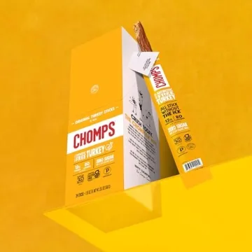 Chomps Original Turkey Jerky Snack Sticks - High-Protein Snack