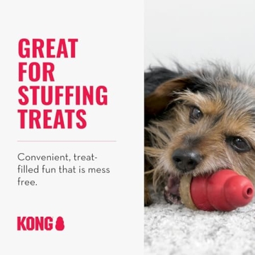 KONG Classic Stuffable Dog Toy & KONG Marathon Chicken-Flavored Treats (2 Pack) - Fetch & Chew Toy for Dogs - With Dog Toy Filler Treat - For Hours of Fun & Enrichment - For Small Dogs