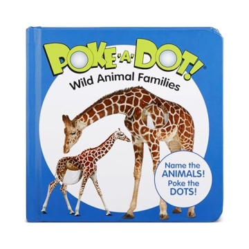 Melissa & Doug Poke-a-Dot Wild Animal Families Board Book