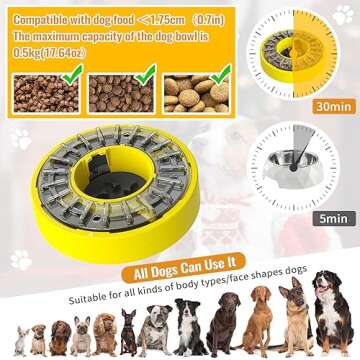 Elecacc Slow Feeder Dog Bowl for Healthy Digestion