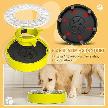 Elecacc Slow Feeder Dog Bowl for Healthy Digestion