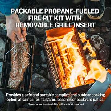 Ignik FireCan Deluxe Portable Fire Pit and Grill - Compact Design