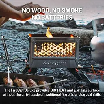 Ignik FireCan Deluxe Portable Fire Pit and Grill - Compact Design