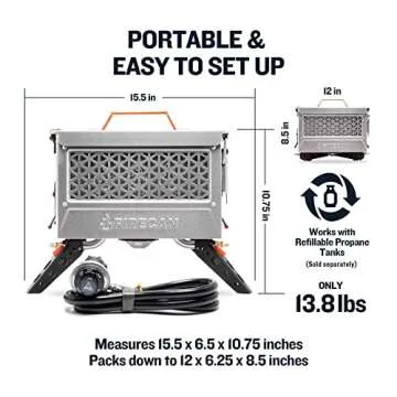Ignik FireCan Deluxe Portable Fire Pit and Grill - Compact Design