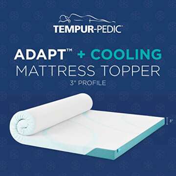Tempur-Pedic TEMPUR-Adapt + Cooling 3-Inch King Mattress Topper for Ultimate Comfort