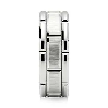 100S JEWELRY Tungsten Rings for Men Wedding Band