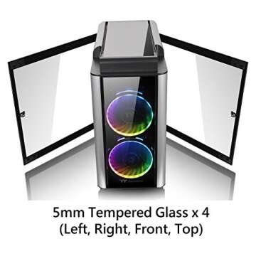 Thermaltake Level 20 GT E-ATX Full Tower Vertical GPU Modular Gaming Computer Case, Black