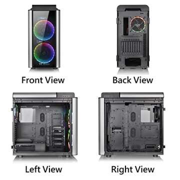 Thermaltake Level 20 GT E-ATX Full Tower Vertical GPU Modular Gaming Computer Case, Black