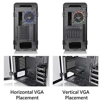Thermaltake Level 20 GT E-ATX Full Tower Vertical GPU Modular Gaming Computer Case, Black