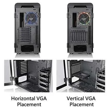 Thermaltake Level 20 GT E-ATX Full Tower Vertical GPU Modular Gaming Computer Case, Black