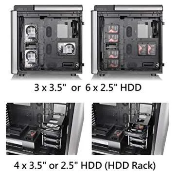 Thermaltake Level 20 GT E-ATX Full Tower Vertical GPU Modular Gaming Computer Case, Black