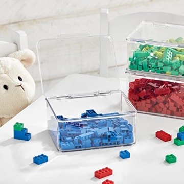 mDesign Plastic Storage Organizer Boxes for Toys & Art Supplies