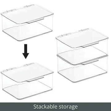 mDesign Plastic Storage Organizer Boxes for Toys & Art Supplies