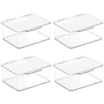 mDesign Plastic Storage Organizer Boxes for Toys & Art Supplies