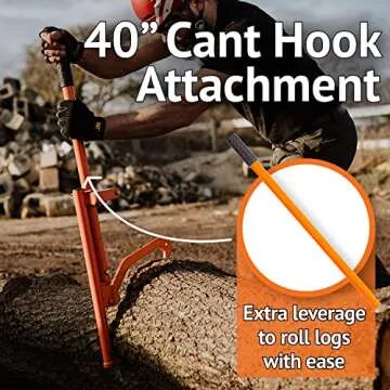 LogOX 3-in-1 Forestry Multitool, Firewood Harvesting Hand Tools, Reduce Back Strain and Heating Costs, Log Hauler, Cant Hook, and Timberjack, All-in-One (Patented & Made in USA)