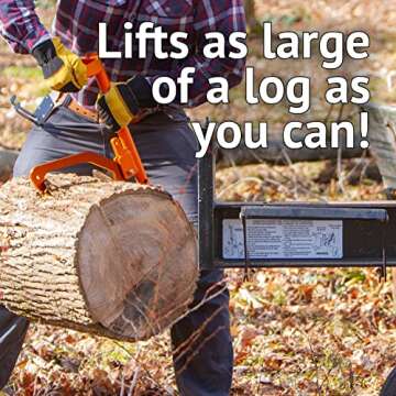 LogOX 3-in-1 Forestry Multitool, Firewood Harvesting Hand Tools, Reduce Back Strain and Heating Costs, Log Hauler, Cant Hook, and Timberjack, All-in-One (Patented & Made in USA)