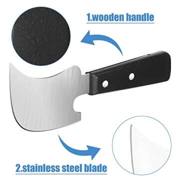 Hanaive Rocker Knife 2 Pack for Easy One-Handed Use