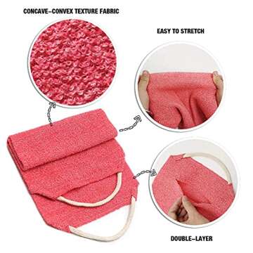 Evridwear Exfoliating Back Scrubber with Dual-Sided Design