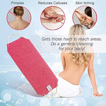 Evridwear Exfoliating Back Scrubber with Dual-Sided Design