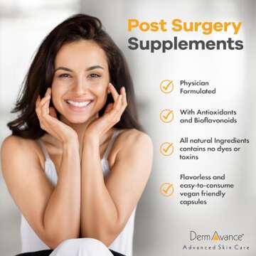 DermAvance Arnika Forte - Natural Dietary Supplement with Arnica, Bromelain, Antioxidants, and Bioflavonoids - 14 Vegetable Capsules for Bruises and Swelling Reducer - Post Surgery Supplements