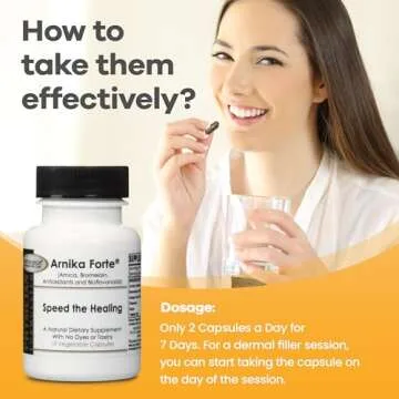 DermAvance Arnika Forte - Natural Dietary Supplement with Arnica, Bromelain, Antioxidants, and Bioflavonoids - 14 Vegetable Capsules for Bruises and Swelling Reducer - Post Surgery Supplements