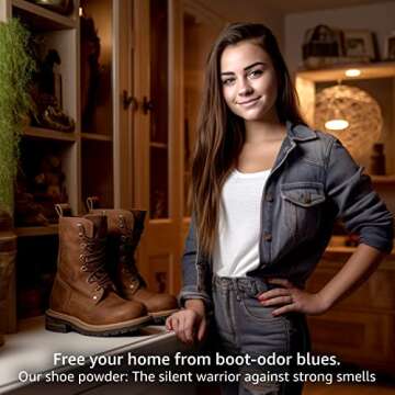 Lumi Outdoors Natural Foot Powder - Effective Shoe Odor Eliminator